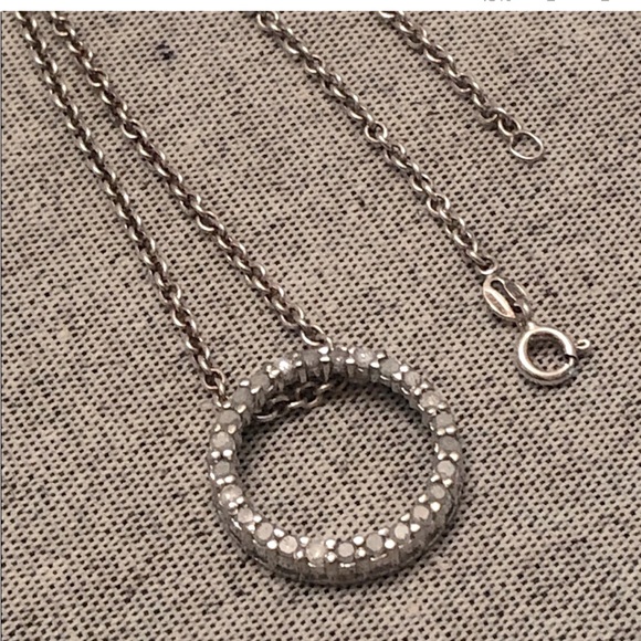 Jewelry - Eternity circle necklace sterling silver - Italy